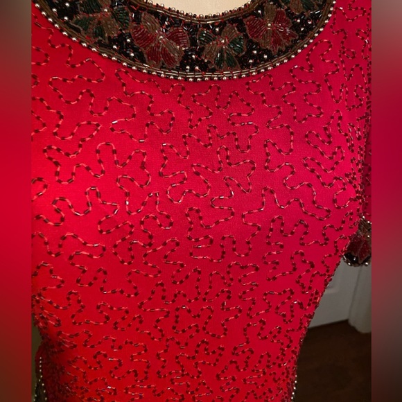 Gorgeous Lawrence Kager Vintage Beaded Blouse - Picture 1 of 6